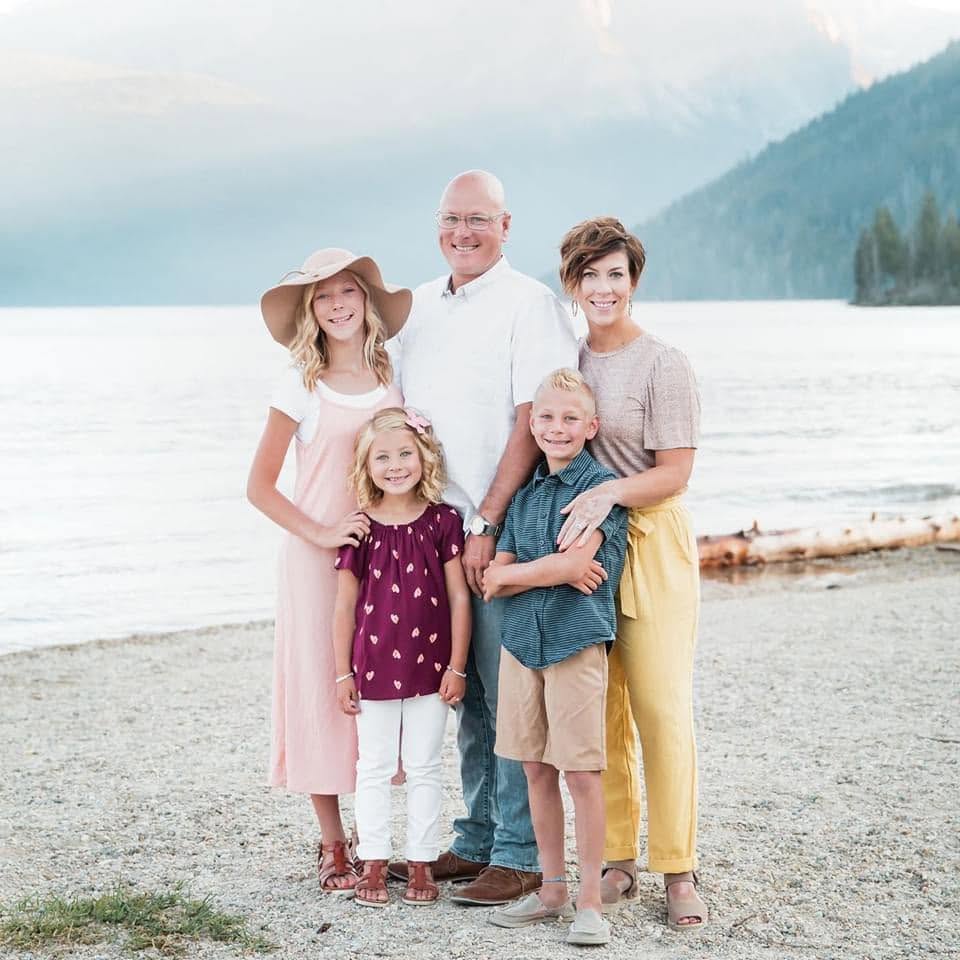 Brad Hanks and his family outdoors in the Magic Valley